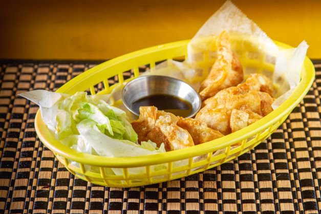 Fried Veggie Gyoza — serving example